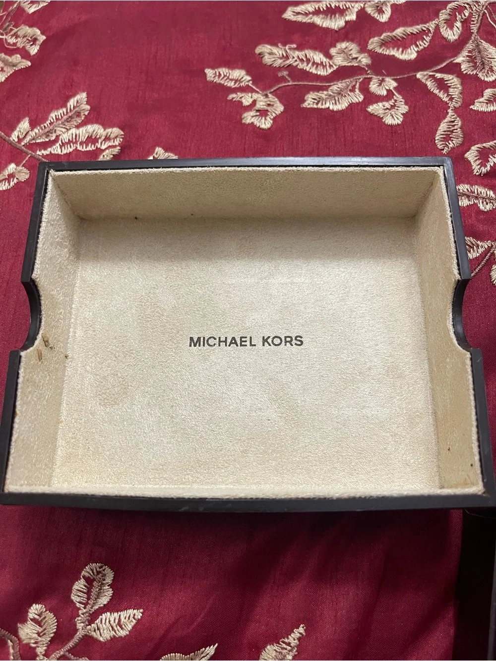 Michael Kors Black Leather Passcase Card Holder Wallet- with valet box.